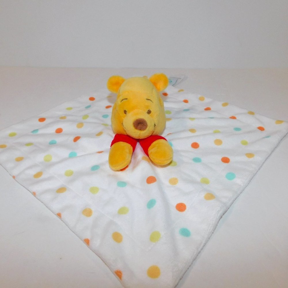 Disney Baby Winnie the Pooh  Polka Dot Security Blanket Multicolor Lovey nunu
